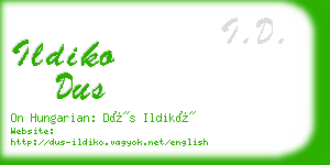 ildiko dus business card